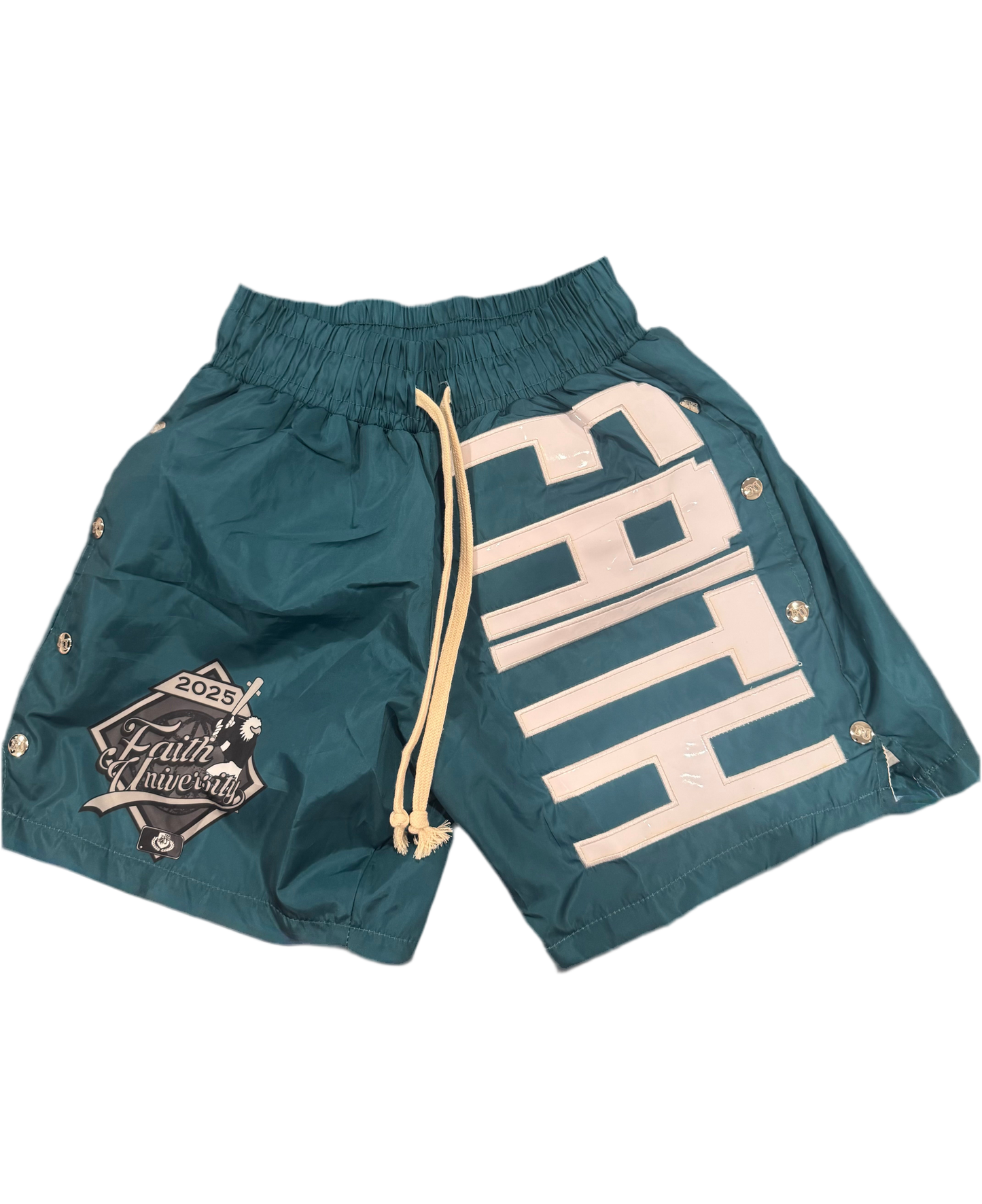 "Aqua" Snap Shorts