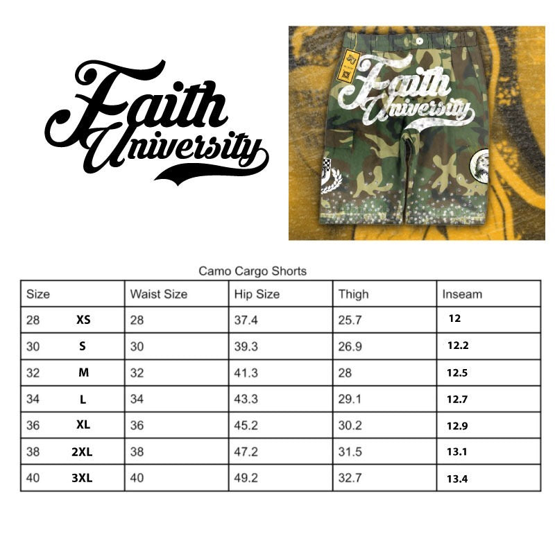 "camo" cargo shorts