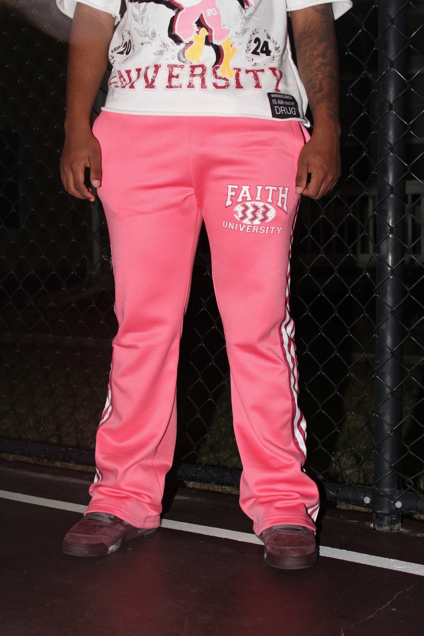 PINK FU TRACK PANTS “333”