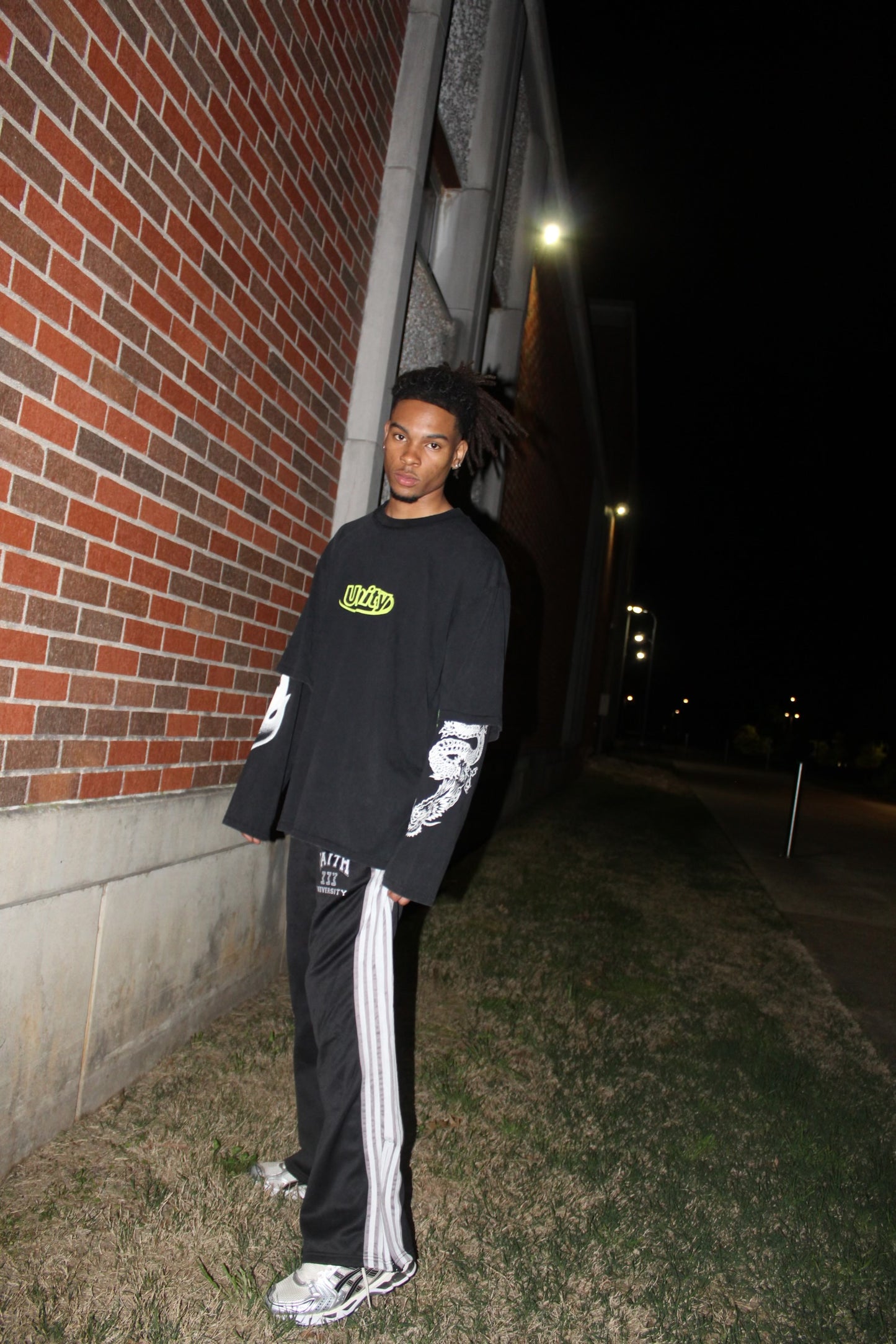 BLACK FU TRACK PANTS “333”