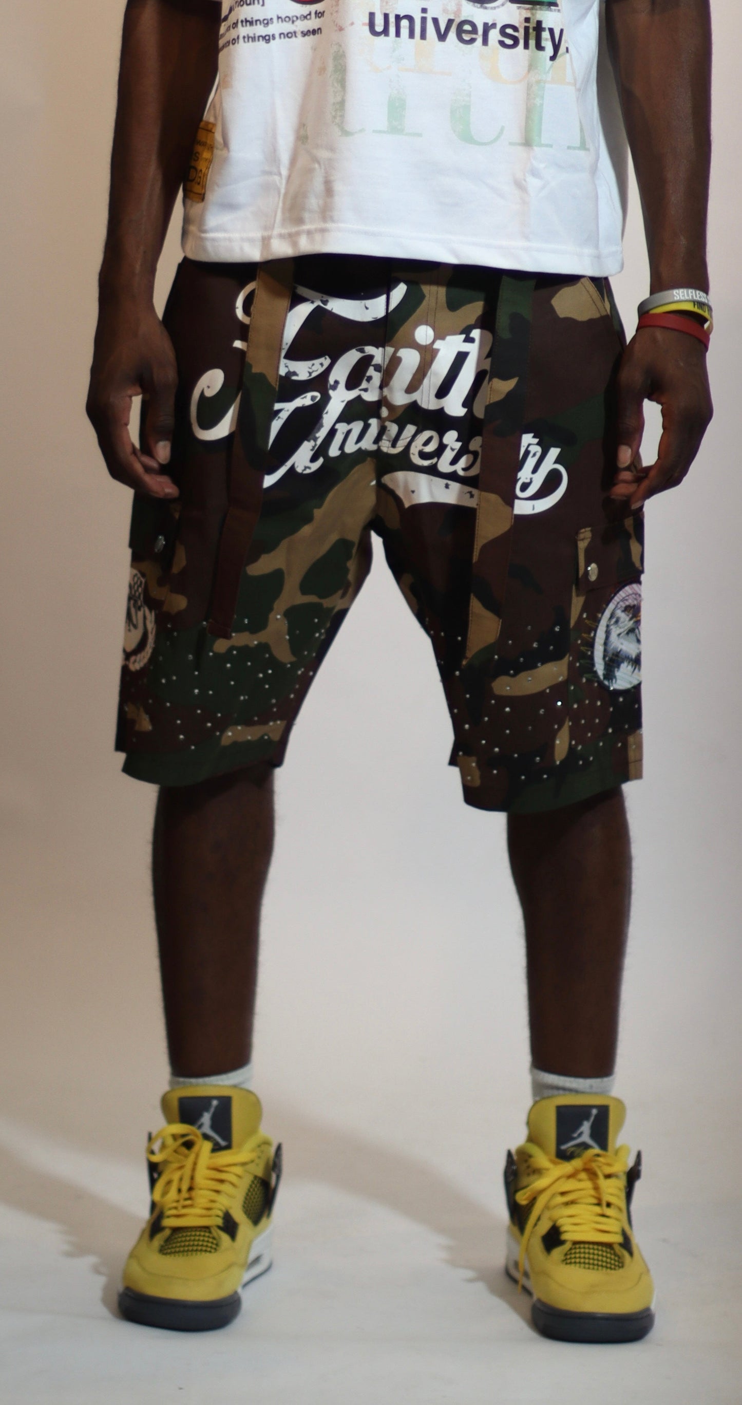 "camo" cargo shorts