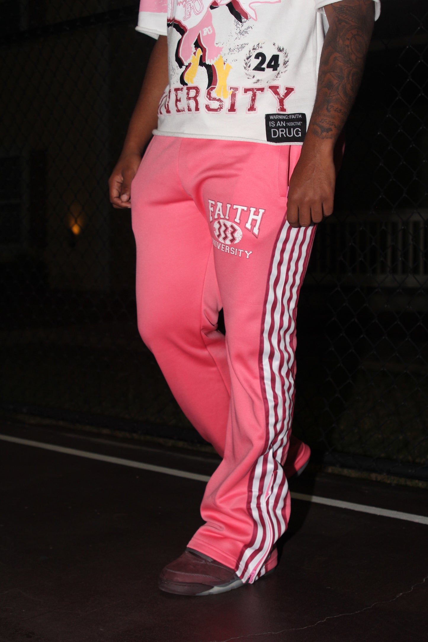 PINK FU TRACK PANTS “333”