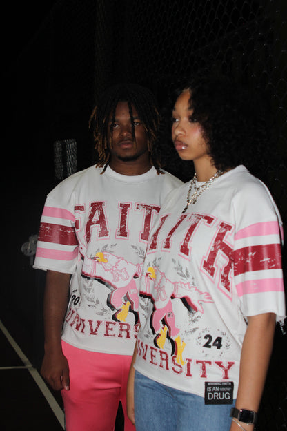 "PINK FUCHSIA" VARSITY TEE