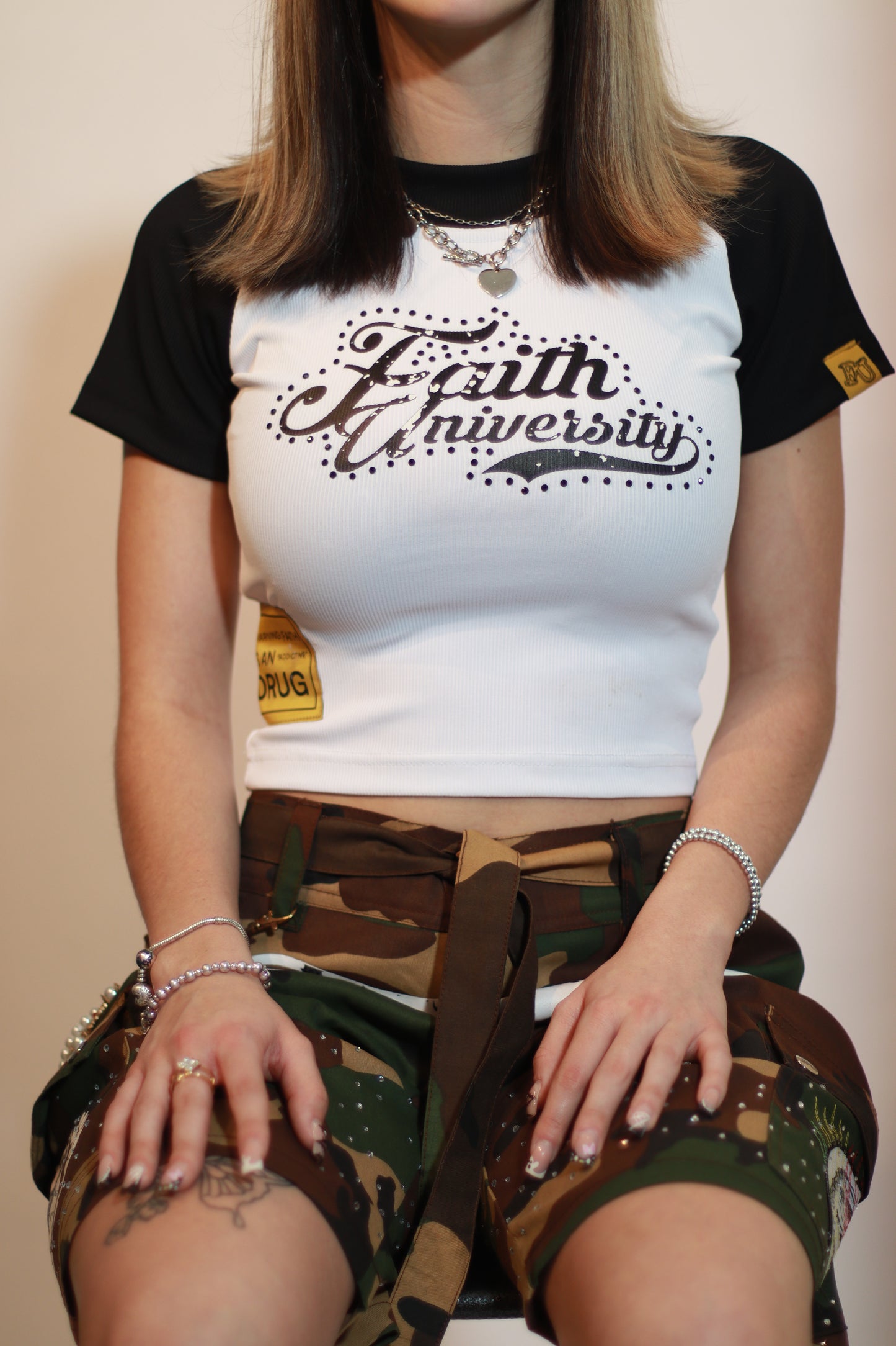 "essentials" crop top