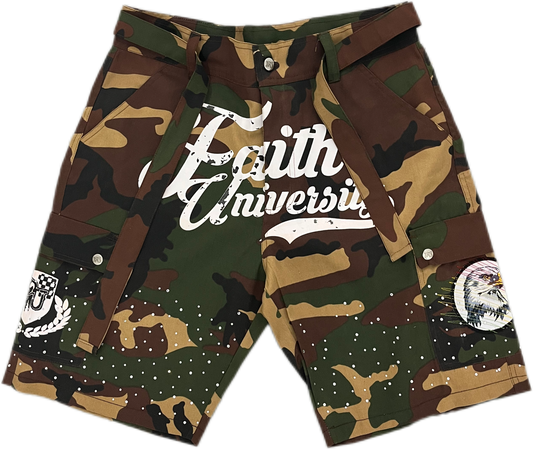 "camo" cargo shorts